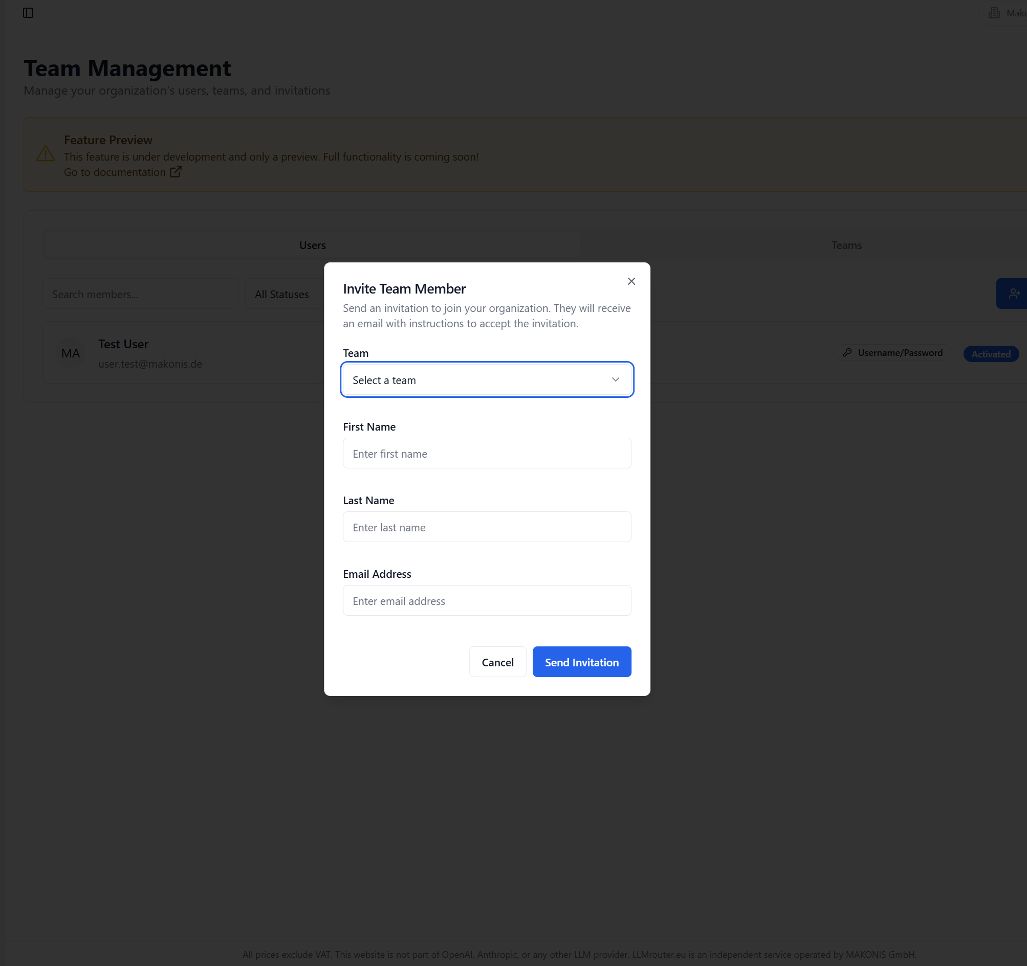How to invite new user